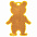 Пешеходный светоотражатель «Мишка», оранжевый с логотипом  заказать по выгодной цене в кибермаркете AvroraStore