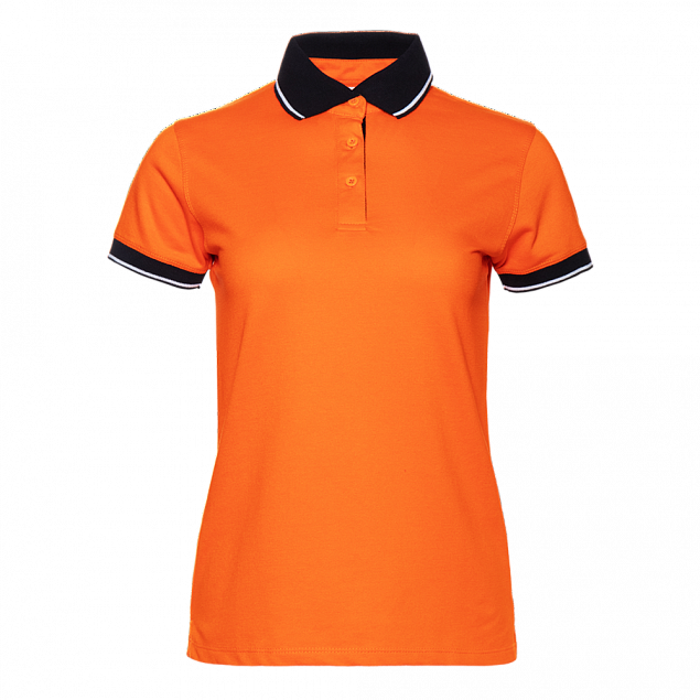 Рубашка поло StanContrastWomen Оранжевый с логотипом  заказать по выгодной цене в кибермаркете AvroraStore