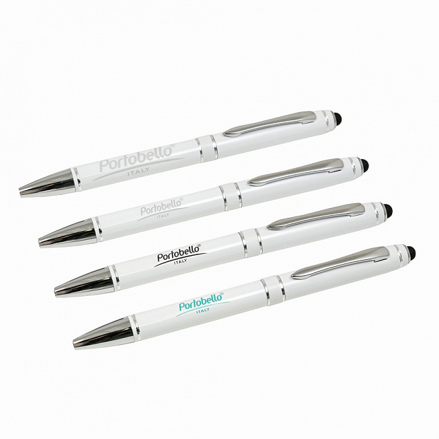 Шариковая ручка iP2, белая с логотипом  заказать по выгодной цене в кибермаркете AvroraStore