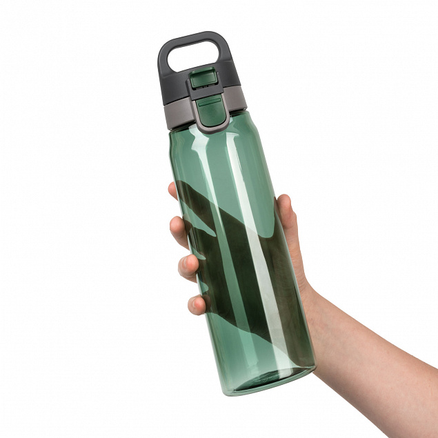 Спортивная бутылка для воды, Aqua, 830 ml, зеленая с логотипом  заказать по выгодной цене в кибермаркете AvroraStore