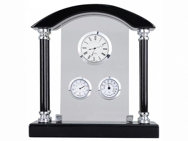 Погодная станция Нобель: часы, термометр, гигрометр с логотипом  заказать по выгодной цене в кибермаркете AvroraStore