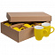 Набор кружек Good Morning c покрытием софт-тач, желтый с логотипом  заказать по выгодной цене в кибермаркете AvroraStore