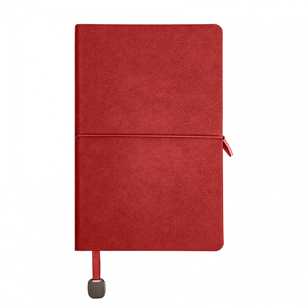 Ежедневник недатированный Fusion, А5, красный, кремовый блок, красный срез с логотипом  заказать по выгодной цене в кибермаркете AvroraStore