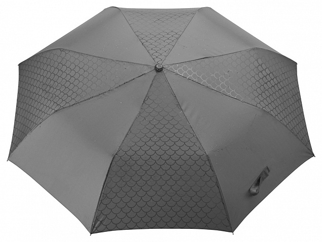 Зонт-полуавтомат складной Marvy с проявляющимся рисунком, серый с логотипом  заказать по выгодной цене в кибермаркете AvroraStore