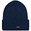 Шапка Tommi, синий меланж с логотипом  заказать по выгодной цене в кибермаркете AvroraStore