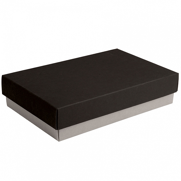 Коробка подарочная CRAFT BOX, 17,5*11,5*4 см, серый, черный, картон  с логотипом  заказать по выгодной цене в кибермаркете AvroraStore