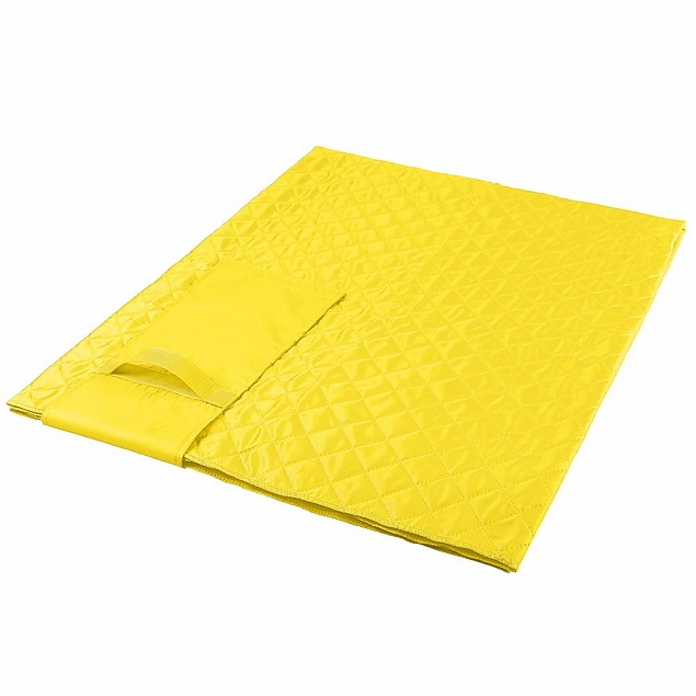 Плед для пикника Comfy, желтый с логотипом  заказать по выгодной цене в кибермаркете AvroraStore