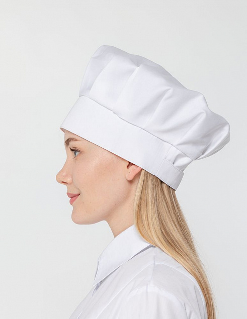 Колпак поварской Cookery, белый с логотипом  заказать по выгодной цене в кибермаркете AvroraStore