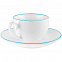 Чайная пара «С голубой каемочкой!» с логотипом  заказать по выгодной цене в кибермаркете AvroraStore