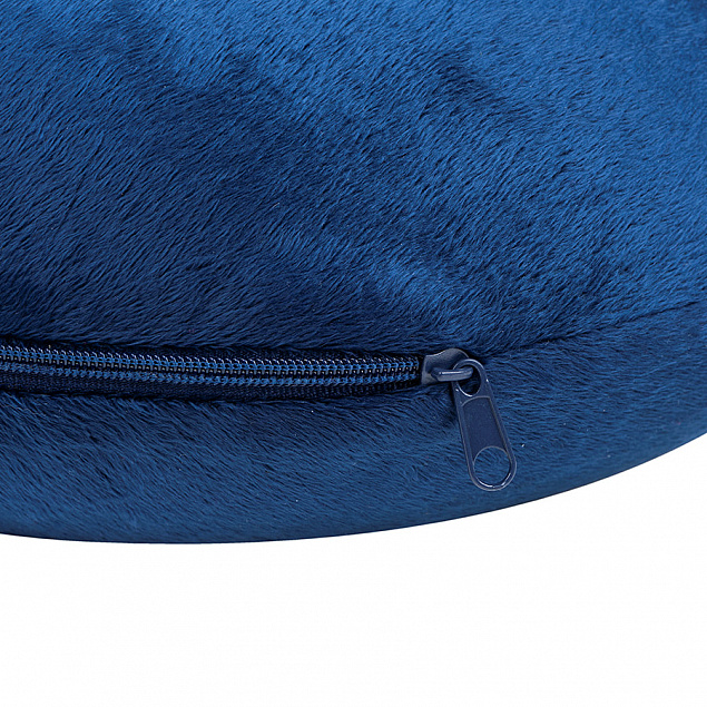 Подушка дорожная  "SOFT"; memory foam, микрофибра синий с логотипом  заказать по выгодной цене в кибермаркете AvroraStore
