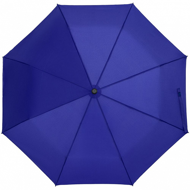 Зонт-сумка складной Stash, синий с логотипом  заказать по выгодной цене в кибермаркете AvroraStore