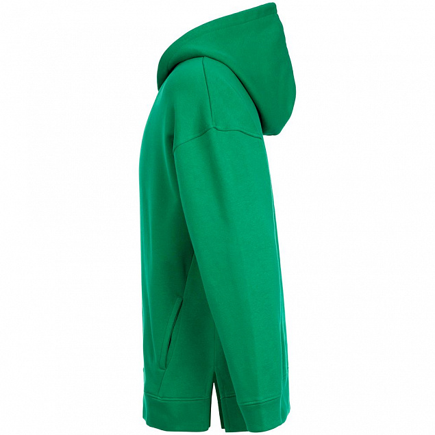 Худи оверсайз унисекс Tolla, зеленое с логотипом  заказать по выгодной цене в кибермаркете AvroraStore
