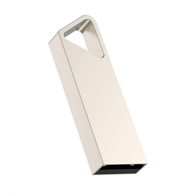 USB flash-карта SPLIT (16Гб), серебристая, 3,6х1,2х0,5 см, металл с логотипом  заказать по выгодной цене в кибермаркете AvroraStore