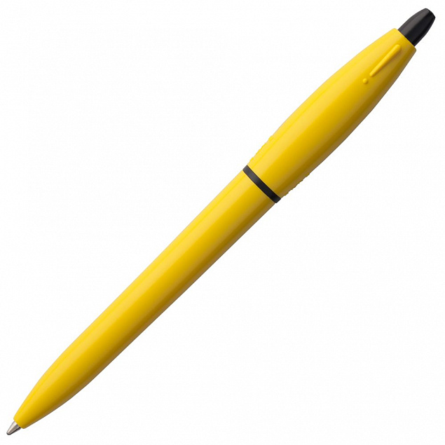 Ручка шариковая S! (Си), желтая с логотипом  заказать по выгодной цене в кибермаркете AvroraStore