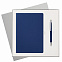 Подарочный набор Spark, синий (ежедневник, ручка) с логотипом  заказать по выгодной цене в кибермаркете AvroraStore