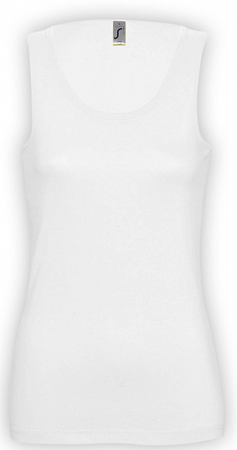 Майка женская JANE 150, белая с логотипом  заказать по выгодной цене в кибермаркете AvroraStore