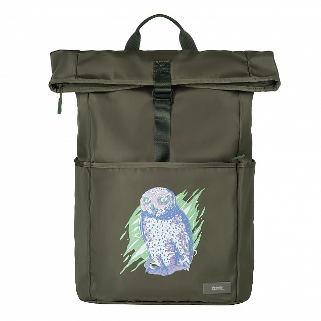 Рюкзак Boston, зеленый/серый с логотипом  заказать по выгодной цене в кибермаркете AvroraStore