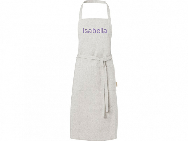 Pheebs 200 g/m² recycled cotton apron, серый яркий с логотипом  заказать по выгодной цене в кибермаркете AvroraStore