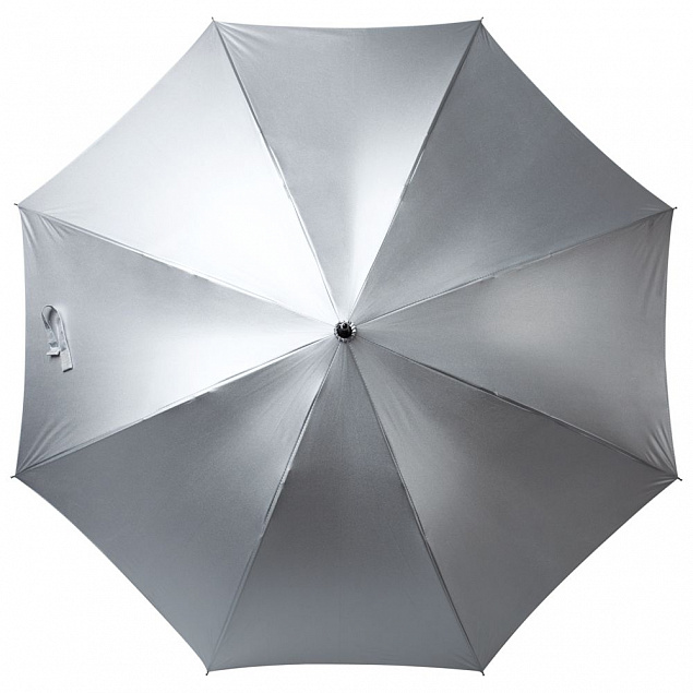 Зонт-трость Unit Wind, серебристый с логотипом  заказать по выгодной цене в кибермаркете AvroraStore