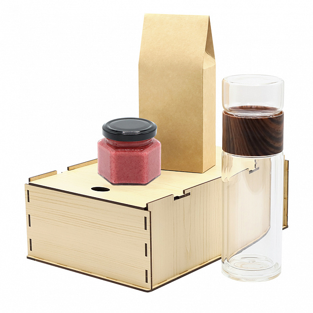 Подарочный набор Ченз, (черный чай, мед с фундуком и какао) с логотипом  заказать по выгодной цене в кибермаркете AvroraStore