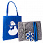 Набор подарочный NEWSPIRIT: сумка, свечи, плед, украшение, синий с логотипом  заказать по выгодной цене в кибермаркете AvroraStore