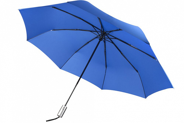 Зонт складной Fiber, ярко-синий с логотипом  заказать по выгодной цене в кибермаркете AvroraStore