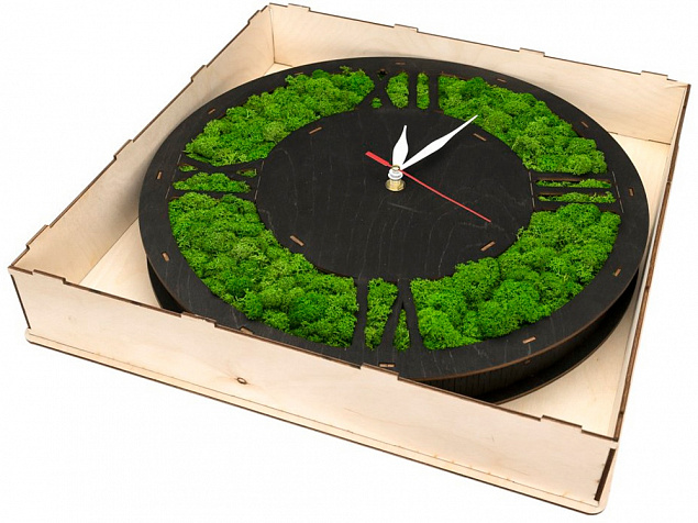 Настенные часы со мхом Римские с логотипом  заказать по выгодной цене в кибермаркете AvroraStore