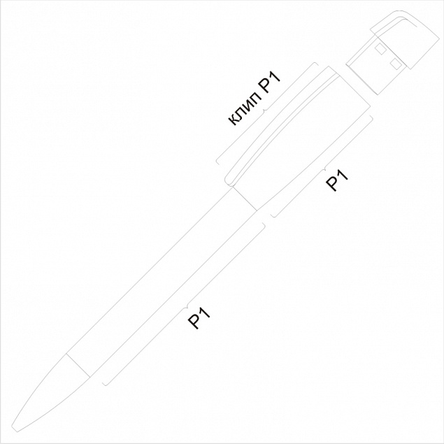 Ручка с флеш-картой USB 8GB «TURNUS M» с логотипом  заказать по выгодной цене в кибермаркете AvroraStore