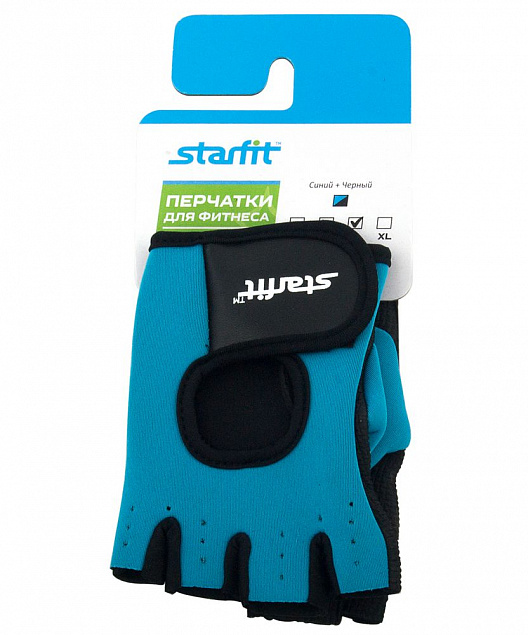 Перчатки для фитнеса Blister Off, синие/черные с логотипом  заказать по выгодной цене в кибермаркете AvroraStore