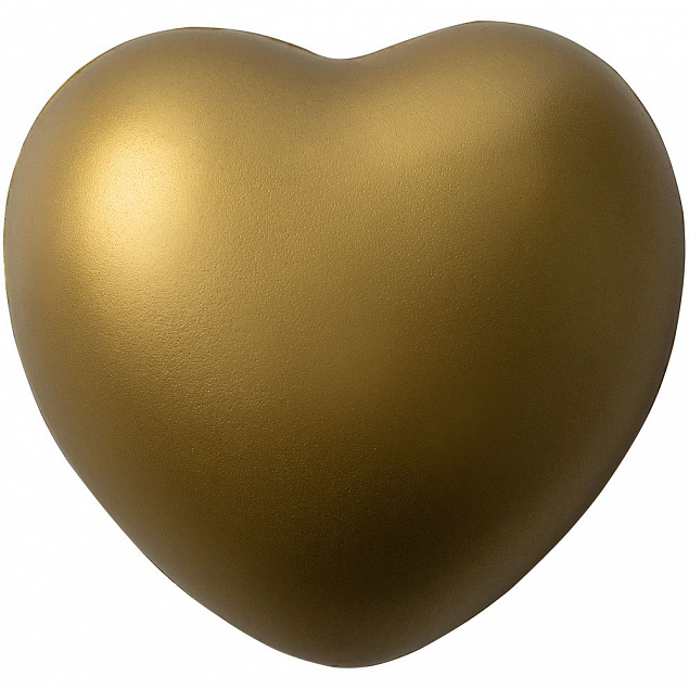 Антистресс «Сердце», золотистый с логотипом  заказать по выгодной цене в кибермаркете AvroraStore