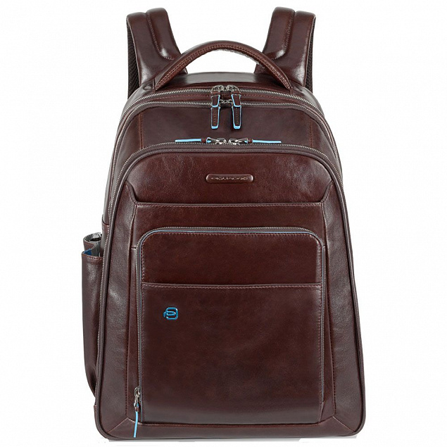 Рюкзак для ноутбука Piquadro Blue Square, красно-коричневый с логотипом  заказать по выгодной цене в кибермаркете AvroraStore