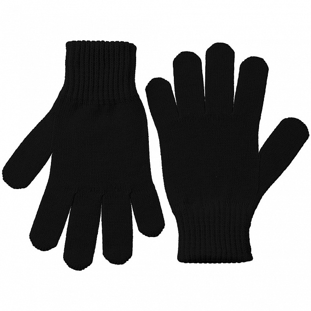 Перчатки Real Talk, черные с логотипом  заказать по выгодной цене в кибермаркете AvroraStore