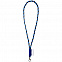 Шнурок для бейджа Tube Long, черный с синим с логотипом  заказать по выгодной цене в кибермаркете AvroraStore