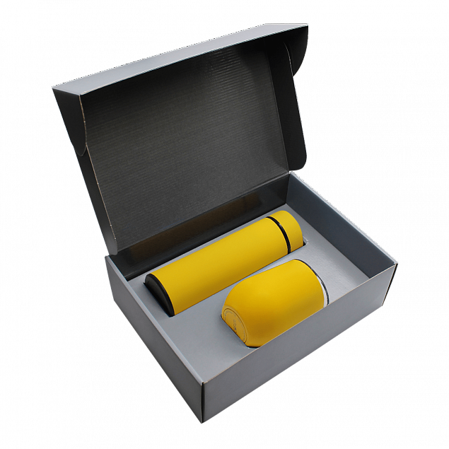 Набор Hot Box CS grey (желтый) с логотипом  заказать по выгодной цене в кибермаркете AvroraStore