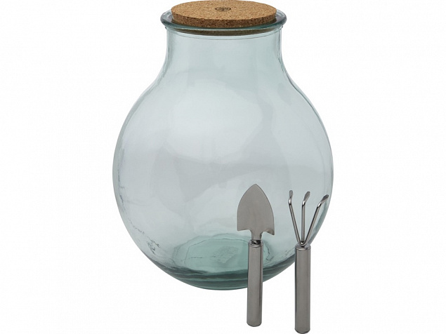 Tier Террариум из переработанного стекла с садовым набором , прозрачный с логотипом  заказать по выгодной цене в кибермаркете AvroraStore