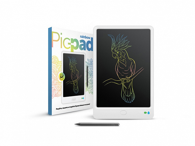 Планшет для рисования Pic-Pad Rainbow с ЖК экраном с логотипом  заказать по выгодной цене в кибермаркете AvroraStore
