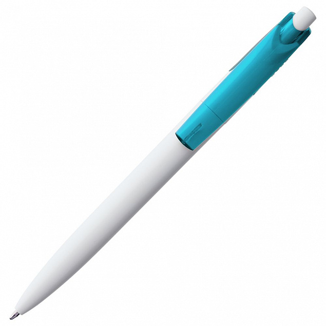 Ручка шариковая Bento, белая с розовым с логотипом  заказать по выгодной цене в кибермаркете AvroraStore