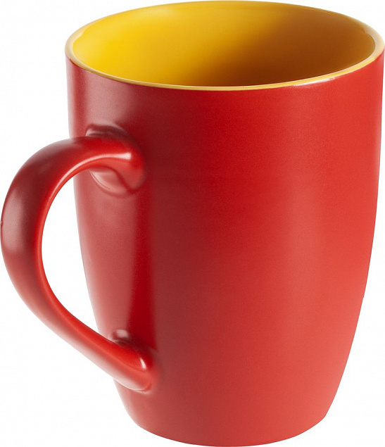 Кружка Bright Tulip, матовая, красная с желтым с логотипом  заказать по выгодной цене в кибермаркете AvroraStore