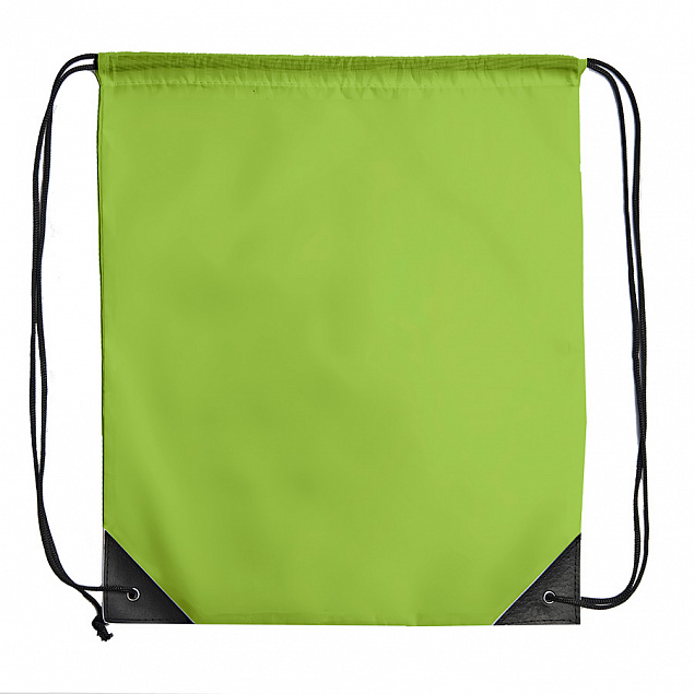 Рюкзак мешок с укреплёнными уголками BY DAY, зелёный, 35*41 см, полиэстер 210D с логотипом  заказать по выгодной цене в кибермаркете AvroraStore