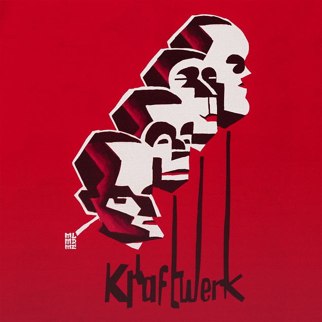 Футболка «Меламед. Kraftwerk», красная с логотипом  заказать по выгодной цене в кибермаркете AvroraStore
