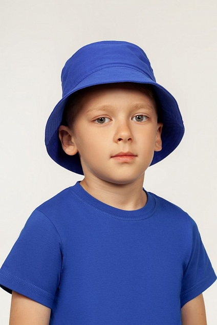Панама детская Bizbolka Challenge Kids, голубая с логотипом  заказать по выгодной цене в кибермаркете AvroraStore