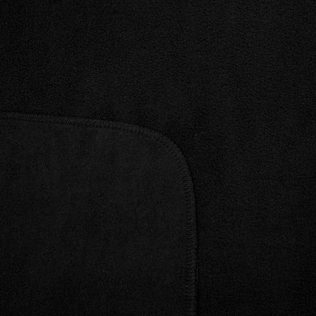 Флисовый плед Warm&Peace XL, черный с логотипом  заказать по выгодной цене в кибермаркете AvroraStore