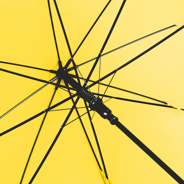Зонт-трость Lanzer, желтый с логотипом  заказать по выгодной цене в кибермаркете AvroraStore