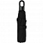 Зонт складной Clevis с ручкой-карабином, черный с логотипом  заказать по выгодной цене в кибермаркете AvroraStore