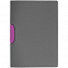 Папка Duraswing Color, серая с розовым клипом с логотипом  заказать по выгодной цене в кибермаркете AvroraStore