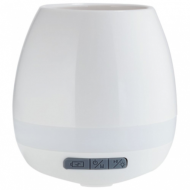 Беспроводная колонка melodyPot, белая с логотипом  заказать по выгодной цене в кибермаркете AvroraStore