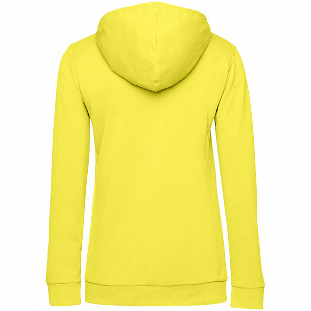 Толстовка с капюшоном женская Hoodie, желтая с логотипом  заказать по выгодной цене в кибермаркете AvroraStore