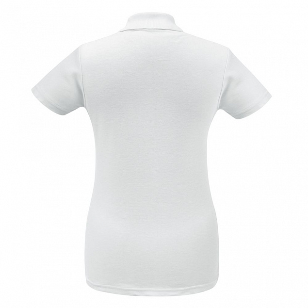 Рубашка поло женская ID.001 белая с логотипом  заказать по выгодной цене в кибермаркете AvroraStore