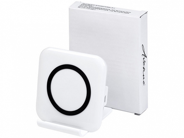Беспроводное зарядное устройство-подставка для смартфона «Catena» с логотипом  заказать по выгодной цене в кибермаркете AvroraStore