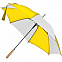 Зонт-трость Milkshake, белый с желтым с логотипом  заказать по выгодной цене в кибермаркете AvroraStore